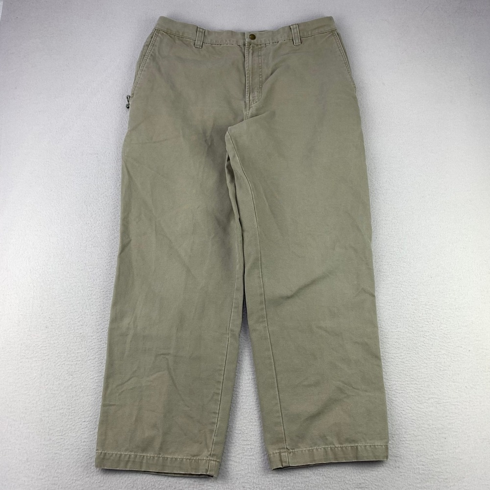 Columbia ROC Canvas Cargo Pants Mens 36x30 Khaki Outdoor Casual Cotton Chino Y2K